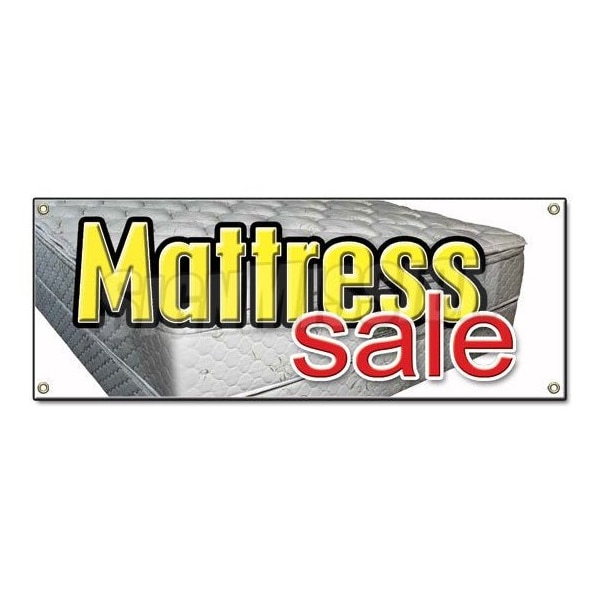 Signmission MATTRESS SALE BANNER SIGN store signs 50% bed beds sleep center bedding B-Mattress Sale - main